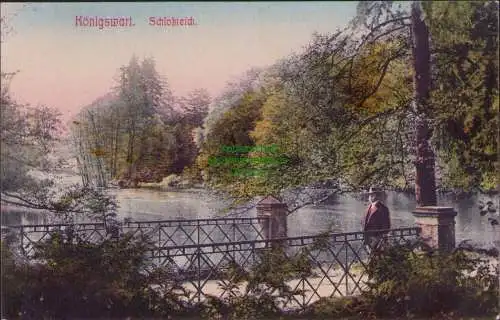 171183 AK Bad Königswart um 1910 Schloßteich Brücke