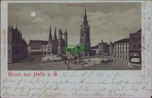 171171 AK Halle Saale 1903 Marktplatz