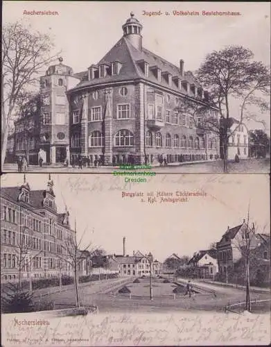 171170 2 AK Aschersleben Jugend- u Volksheim Bestehornhaus Burgplatz Amtsgericht