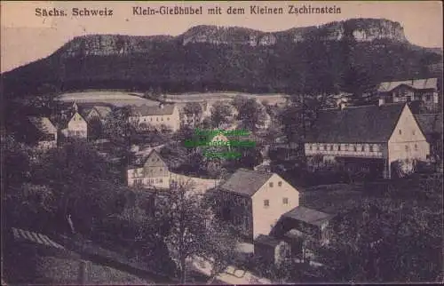 171168 AK Sächs. Schweiz Klein-Gießhübel mit d Kleinen Zschirnstein Krippen 1923