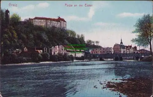 171158 AK Greiz i.V. um 1920 Partie an der Elster