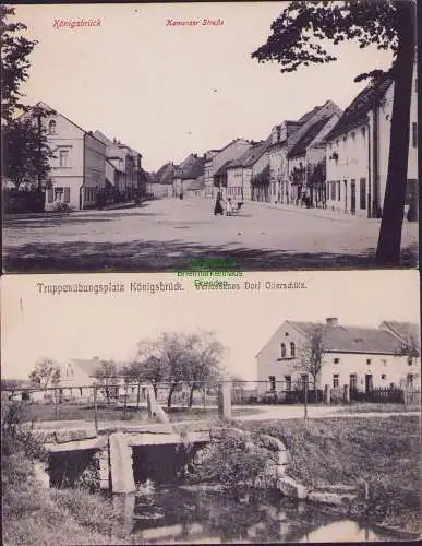 171156 2 AK Truppenübungsplatz Königsbrück Verlassenes Dorf Otterschütz 1921