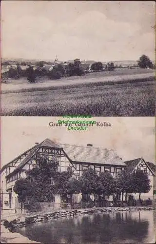 171148 AK Gasthof Kolba b. Neustadt a. Orla Inh. Dietz um 1925 Landpoststempel