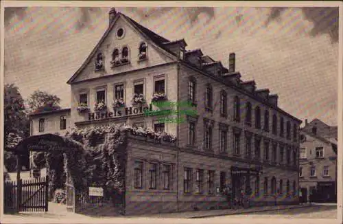 171143 AK Härtels Hotel u. Weinhandlung Meerane i. Sa. 1945 Naunapper Festsaal