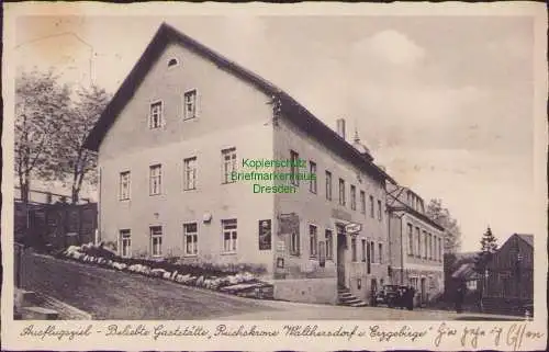 171141 AK Ausflugsziel Beliebte Gaststätte Reichskrone Walthersdorf i. E. 1941