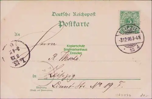 171044 AK Litho Leipzig 1896 Mitternachtsleben Leipziger Jungfern gefällig