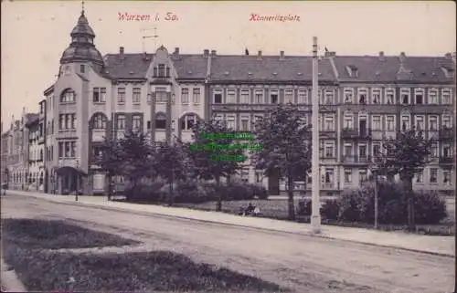 171017 AK Wurzen Könneritzplatz 1915 Feldpost