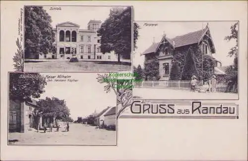 171005 AK Randau Schloß Gasthaus zum Kaiser Wilhelm Jnh: Hermann Höpfner 1910