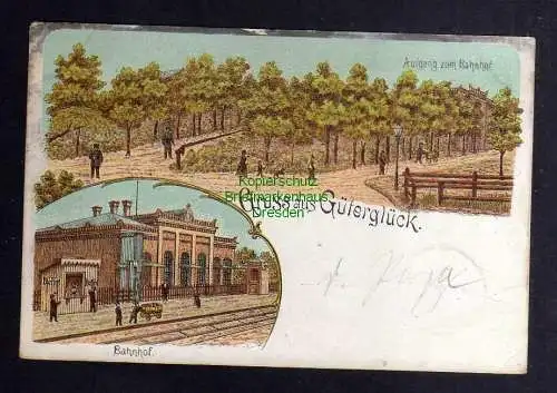 126886 AK Güterglück Zerbst Anhalt Litho Bahnhof 1900