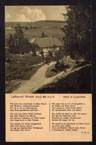 100345 Ansichtskarte Allrode Thale Harz Mühle im Luppbodetal