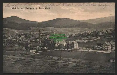 147032 AK Mehlis mit Ruppberg Thür. Wald Panorama 1917