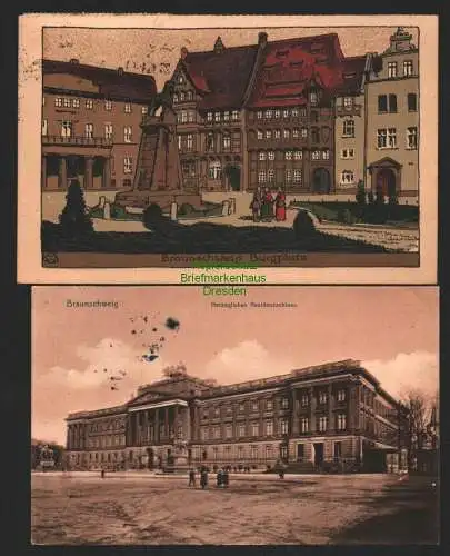 143960 AK Braunschweig Burgplatz 1923 Schloss Grotrian Steinweg Flügel Kavier