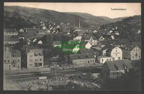 141237 AK Lauterecken Panorama am Bahnhof Gasthof zum Bahnhof 1911 Bahnpost