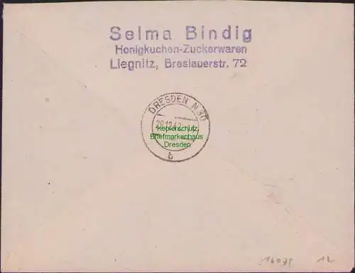 B17479 Einschreiben R-Brief 555 an Gebr. Hörmann A.-G. Liegnitz 3 1942