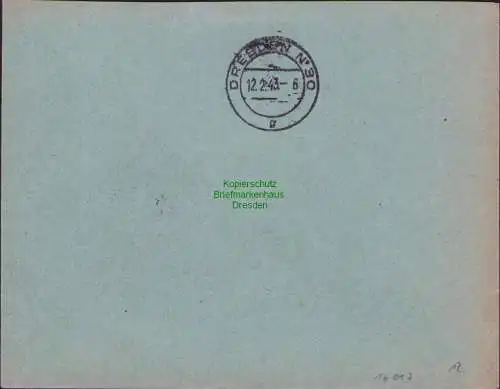 B17417 Einschreiben R-Brief 532 an Gebr. Hörmann A.-G. Bunzlau 1943 Bunzlau 1943