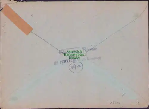 B15306 Brief Eilenburg Währungsreform 1948 Zustellgeb. bezahlt