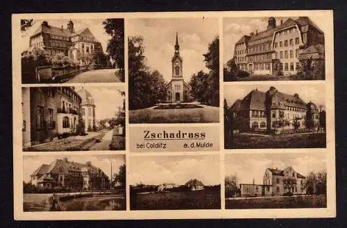 94409 AK Zschadrass bei Colditz Sa. a. Mulde 8 Ansichten 1937