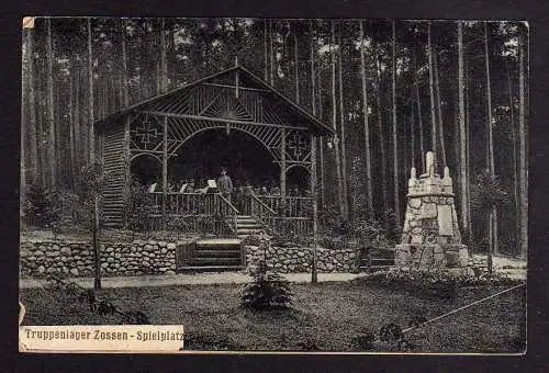 94965 AK Truppenlager Übungsplatz Zossen 1919 Spielplatz Musikkapelle