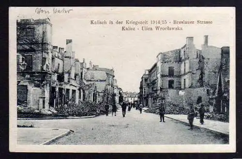 92560 AK Kalisch Kalisz 1916 Feldpost Ulica Wroclawska Breslauer Straße