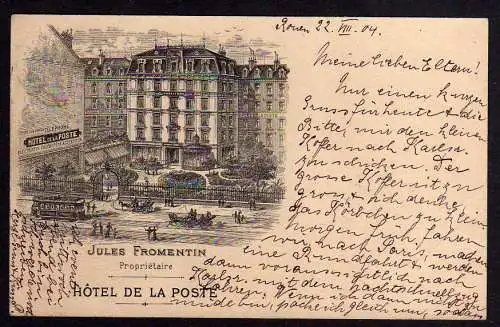 88224 AK Rouen 1904 Hotel de la Poste Jules Fromentin