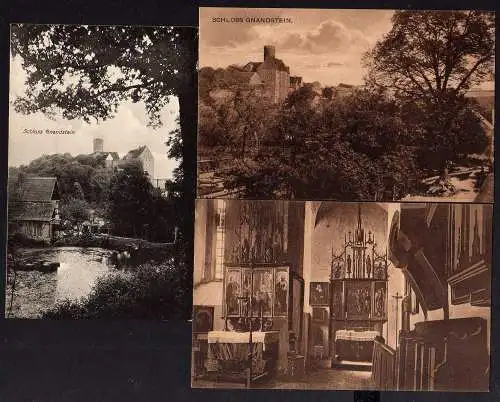 87266 3 AK Schloss Gnandstein Frohburg 1918