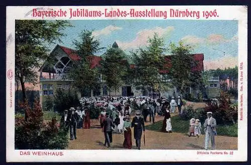 71440 AK Bayrische Jubiläums Landes Ausstellung Nürnberg 1906 Das Weinhaus