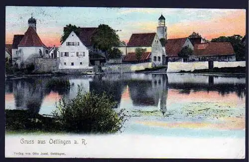 71418 AK Oettingen in Bayern a. Ries Häusergruppe 1905