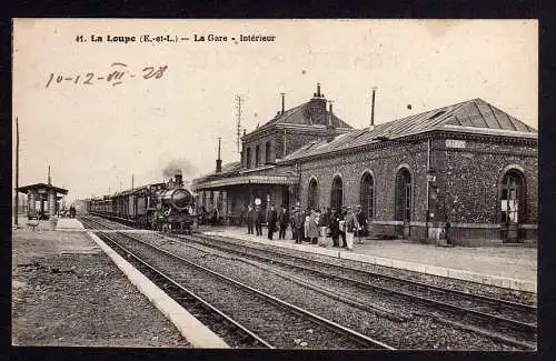 71633 AK La Loupe La Gare  Bahnhof Gleisseite 1928