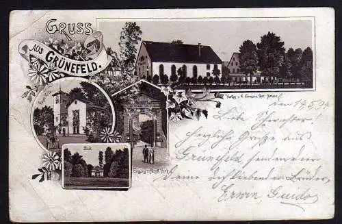 69264 AK Grünefeld Remse 1894 Vorläufer Fürstliche Vill