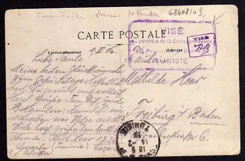 68608 AK Porto Graiba Tunis Zensur Tunisia Vise Controle prisionero de guerra