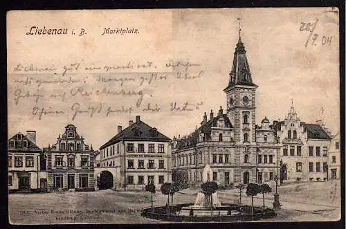 68335 AK Liebenau i. B. Marktplatz 1904