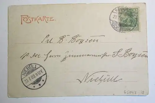 65042 AK Neukirchen 1903 Kaufhaus Kirche Schule Fegetas