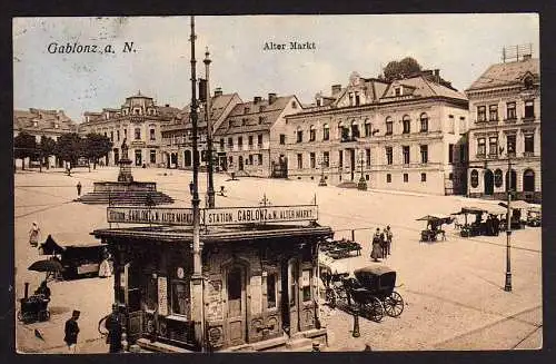 64612 AK Jablonec nad Nisou Station Alter Markt Gablonz an der Neiße 1910