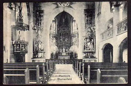 63687 AK Blumenfeld Tengen Kirche Innen 1922 Reinertrag zugunsten der Kirche