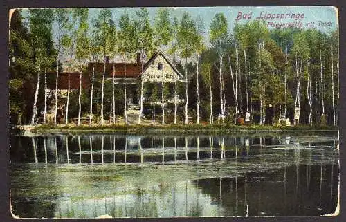 63702 AK Bad Lippspringe Gasthaus Fischer Hütte 1926