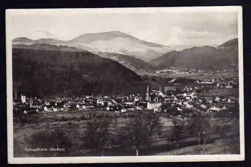 63540 AK Schopfheim Baden Kr. Lörrach 1929 Fotokarte Panorama