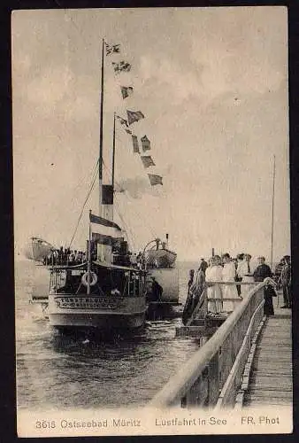 63243 AK Ostseebad Müritz Lustfahrt in See um 1925