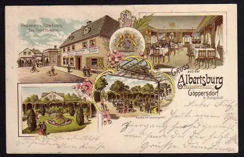 63255 AK Göppersdorf Burgstädt 1902 Restaurant z. Albertsburg