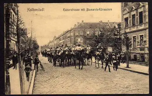 63235 AK Halberstadt Kaiserstrasse Bismarck Kürassiere 1911 Militär