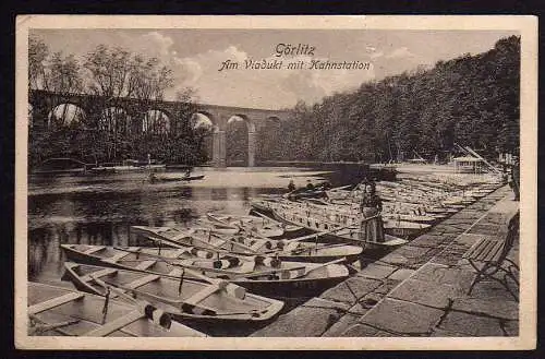 62682 AK Görlitz Zgorzelec Viadukt Kahnstation Zensur 1914 nach Barby Elbe