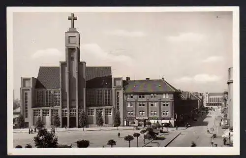 62052 AK Königgrätz Machar Gasse Hradec Kralove Macharo Kirche Bahnhof um 1935