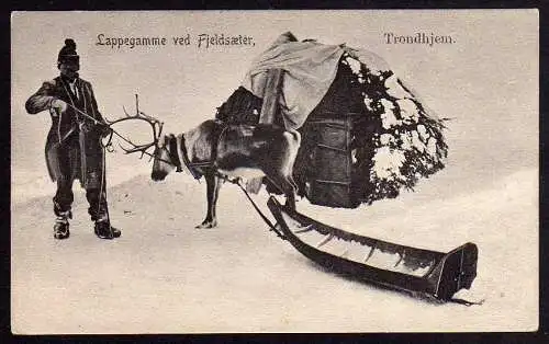 62294 AK Lappegamme ved Fjeldsaeter Trondhjem 1909