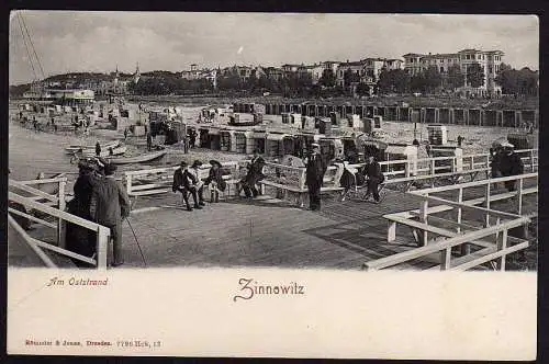 50229 AK Zinnowitz Strand Strandkorb Herrenbad 1900