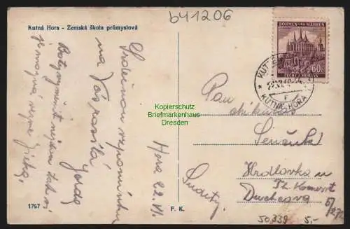 50339 AK Kutna Hora Zemska skola prümyslova 1940