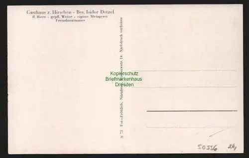 50556 AK Kirchenschönbach Ufr. Gasthaus z. Hirschen um 1925