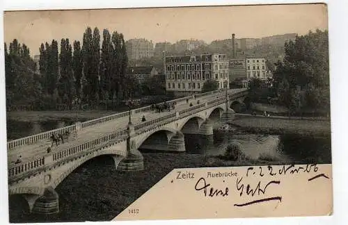 42939 AK Zeitz Auebrücke 1906