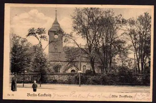 41766 AK Berlin Lankwitz 1922 Alte Dorfkirche