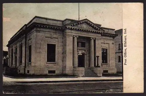 40011 AK Elkhart Ind. 1913 Post Office