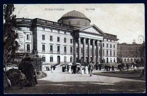 39955 AK Cassel Wilhelmshöhe Schloss1911 nach Halle Saale unzustellbar Vermerke