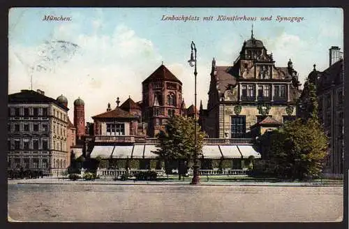 40315 5 AK München 1910 Lenbachplatz Synagoge Propyläen Sendlingertor Platz 1913